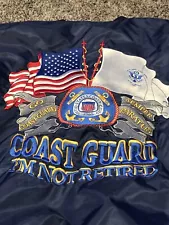 NWT UNITED STATES COAST GUARD NOT RETIRED FLIGHT / DEck JACKET in SIZE LARGE