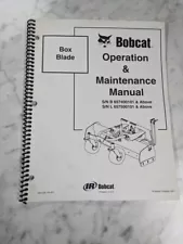 BOBCAT OPERATION & MAINTENANCE MANUAL SKID STEER ATTACHMENT BOX BLADE 2001