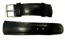 Vintage Black Leather TechnoMarine Wristwatch Watchband 2512M