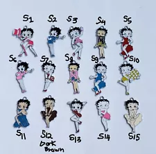 Sale Exclusive many designs of 2-4 pcs mixed Cute charms of Betty Boop in dress