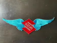 Vintage 1970s Rare Suzuki Wings 16.5” Jacket Back Patch