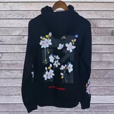 Women- Off-White Cotton Global Warming Virgil Abloh Hoodie Black & White Size-M