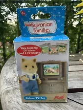 Sylvanian Families Deluxe Television Set In Original Box 4264 Vintage Light Up