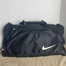 Nike Duffle Bag Black Shoulder Strap Gym Large 20 x 10in School Athletics