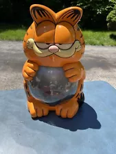 Vintage Garfield the Cat Lighted 2 Gallon Fish Tank Bowl Aquarium Figure