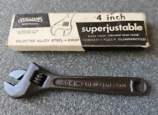 VINTAGE 4 INCH J.H. WILLIAMS “SUPERJUSTABLE” WRENCH (AB 4) USA NOS?