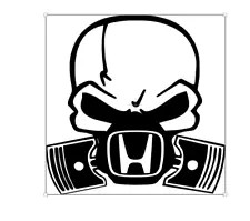 Honda Skull Piston Gas Mask Decal custom Vinyl car truck window sticker