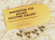 Ammo / Ammunition (12) & Reproduction Envelope ~ MARX Shooting Gallery / Arcade