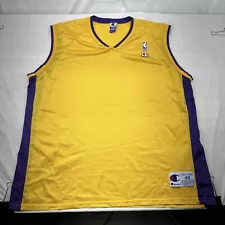 Vintage Champion Basketball Jersey - NBA Lakers Purple/Gold - Size XL (48)