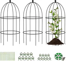 SLSY 3 Packs Garden Trellis,Tomato Cage for Climbing Plants Outdoor 16"x32"