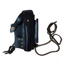 US Walther P-22 Black Leather Holster with Magazine & Silencer Pockets A793