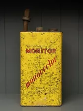 Vintage 1 Gallon Filler Can For Monitor Monovector Wick Oil Empty Paraffin Tin