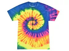 Multi-Color Tie Dye T-Shirts, Kids & Adults Short Sleeve Cotton Colortone