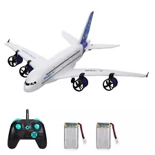 A380 Remote Control Airplane with LED Searchlight 2.4G 3CH RC Plane f/ Kids B7Q0