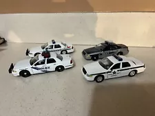 Road Champs Assorted 2000-2002 1/43 Police Cars! Lot of 4!