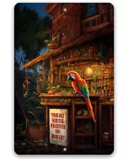 Metal Sign - Tiki Parrot Bars Retro Vintage Decoration Perfect for Beach Home