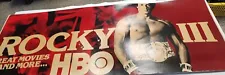 Rocky III Vintage original movie poster Sign 1983 44x17 HBO Rare! HTF!