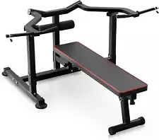 Bench Press Set, Chest Press Machine with Independent Converging Arms, Adjustabl