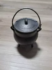 Small Cast Iron Cauldron Pot With Lid