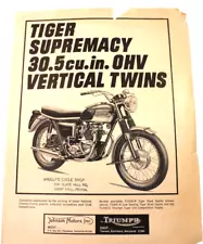 1965 Tiger Supremacy Triumph T-100S/R reprint by Dealership for Sales Brochure