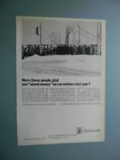 1965 PPG CHEMICAL ICE-MELTERS "...TURNPIKE PROVED FOR SAFE DRIVING" SALES ART AD