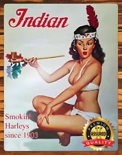 Indian Motorcycles - Smokin' Harleys since 1903 - Metal Sign 11 x 14