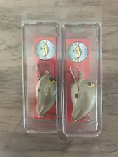 Zoom Bait Company WEC E-1 Ed Chambers Crank-bait Lure Balsa Shad Chart. Lot Of 2