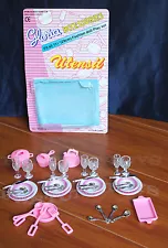 2 GLORIA DOLL HOUSE FURNITURE Utensil Accessories Plates & Forks SETs (80 Pcs)