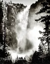 1927/80 Vintage ANSEL ADAMS Landscape Yosemite Bridalveil Fall Tritone Photo Art