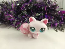 Littlest Pet Shop Big Cute Pink Crouching Kitten Furry Fluffy Tail #2619