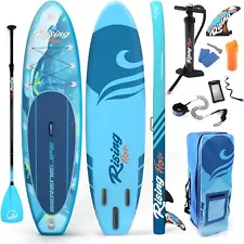 SereneLife SLSUPB518 Beach Blue Inflatable Stand up Paddle Board (Used)