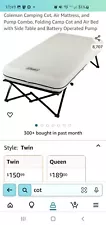 cot with blow up mattress twin