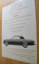 1962 62 Studebaker Gran Turismo Hawk magazine car ad