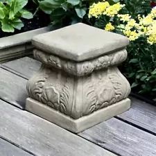 Massive Short Square Outdoor Statue Larde Garden Pedestal Post Decoration 11"