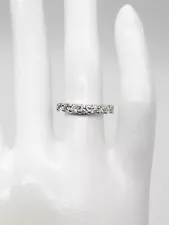 Estate $1600 7 Stone .50ct SI1 H Diamond 14k White Gold Wedding Band Ring