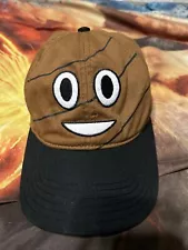 POOP Emoji Humorous Hat Baseball Ball Cap Adjustable SNAPBACK Brown Smiley Funny