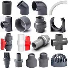 PVC Metric Plumbing Fittings Pipe For Aquarium Fish Tank Pond Solvent Weld