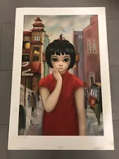 Vintage 1960's Walter Keane Lithograph Print Grant Ave + Bonus