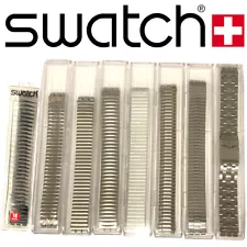 MINT Swatch Steel Flexible Silver Bracelet 18mm Wide Fits 34mm-38mm Swatch Case