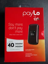 Virgin Mobile Paylo Flip Phone Black Virgin Mobile Sealed One Touch Retro