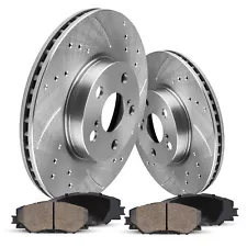 REAR Drilled Rotors and Brake Pads for BMW 525i 528i 530i 540i E39 WAGON SEDAN