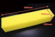 Yellow Fuel Cell Foam 380x160x100mm for Hard / Soft Racing Fuel Tank