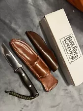 New ListingBark River Gunny Hunter A2 Green Micarta Handle w/2 Leather Sheaths