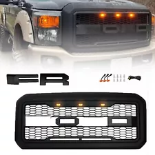 Grille For 2011-2016 Ford F250 F350 Super Duty Grill Raptor Style W/Letter Black