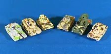 Lot of 6 Micro Machines Military Tanks Vintage Toys by Galoob -Lt#1