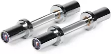 Pair 15In Loadable Olympic Dumbbell Bars, 400 LB Capacity Each, Knurled Handles