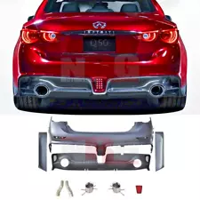 for 2014-2023 Infiniti Q50 Eau Rouge Style Rear Bumper Grilles body Kit