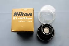 Nikon EL-Nikkor 135mm f/5.6 Enlarging Lens,M39, w/case, box. As new, never used.