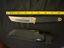 Cold Steel Mini Tanto Fixed Blade, Brass Pommels Mint Condition - Vintage!