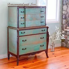 Antique Dresser, Chest Of Drawers, Boho, Painted Dresser, Shabby Chic, Dresser